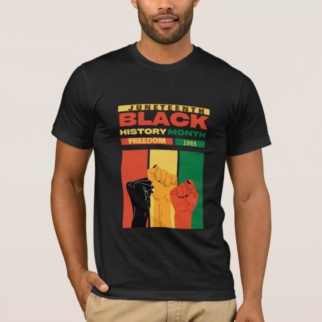 Camiseta nombre de la historia de la libertad negra en áfri (Anverso)