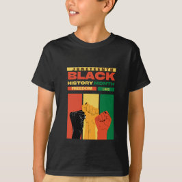 Camiseta nombre de la historia de la libertad negra en áfri