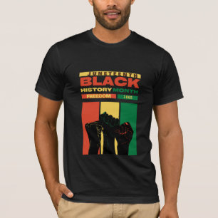 Camiseta nombre de la historia de la libertad negra en áfri