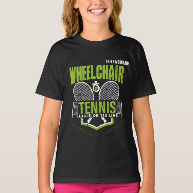 Camiseta Nombre de la Liga Personalizada de Clubes de Tenis (Anverso)