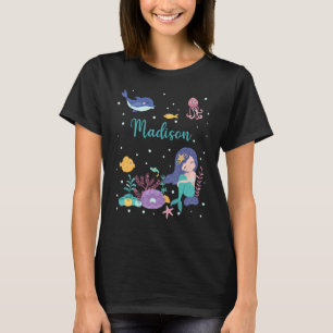 Camiseta Nombre de la Madison Regalo Sirena Personalizada