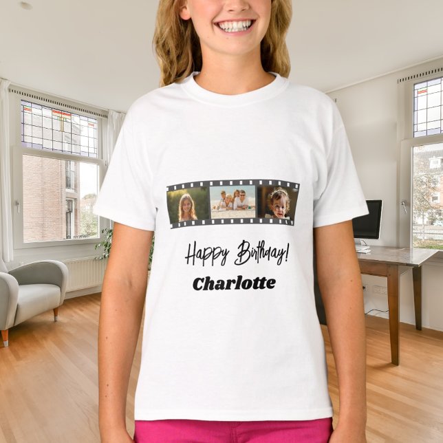 Camiseta Nombre de la película de collage fotográfico cumpl (Subido por el creador)