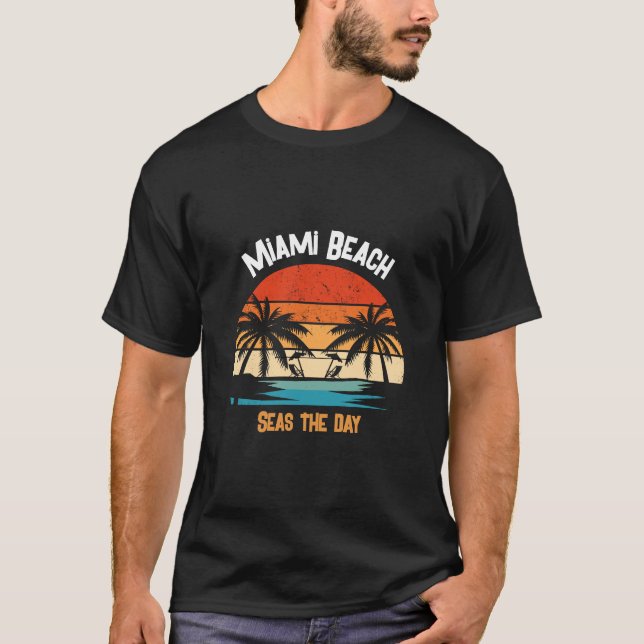 Camiseta Nombre de la playa de personalizable con un lema d (Anverso)