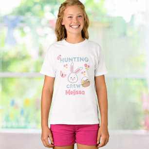 Camiseta Nombre de la tripulación de caza de conejitos de S