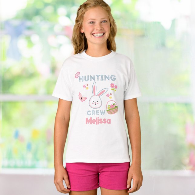 Camiseta Nombre de la tripulación de caza de conejitos de S (Subido por el creador)