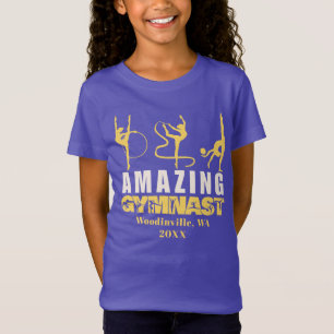 Camiseta Nombre de la ubicación de la gimnasia rítmica pers