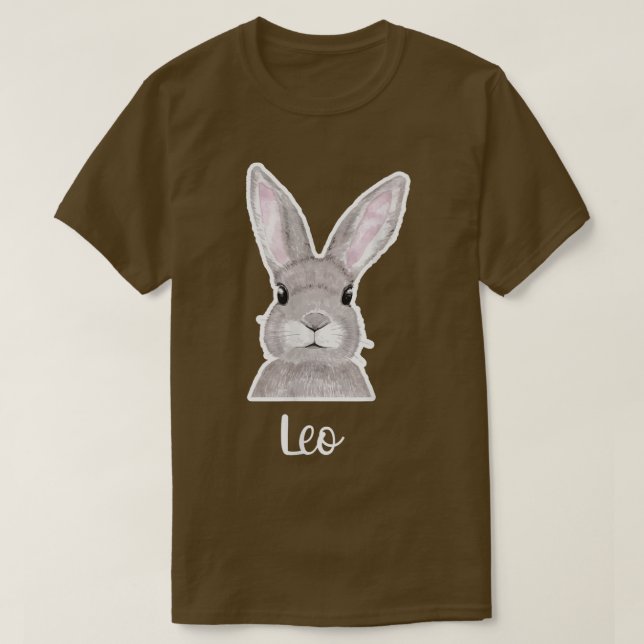 Camiseta Nombre de Leo Apellido de Pascua Nombre Personaliz (Diseño del anverso)