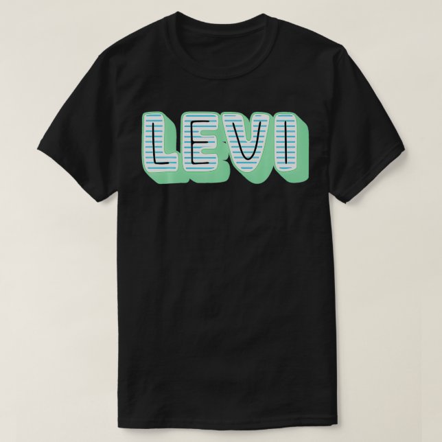 Camiseta Nombre de Leví, Diseño de Escuela Antigua (Diseño del anverso)