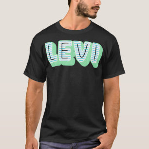 Camiseta Nombre de Leví, Diseño de Escuela Antigua