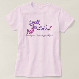 Camiseta Nombre de los chicas de la dicha y significar la
