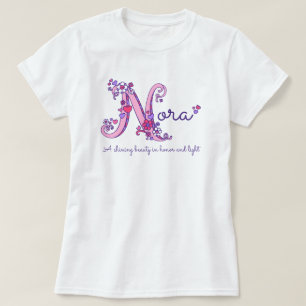 Camiseta Nombre de los chicas de Nora y significar la