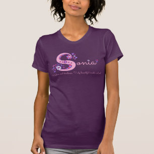 Camiseta Nombre de los chicas de Sonia y significar la