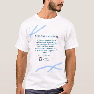 Camiseta Nombre de los ingredientes agregar nombre de negoc