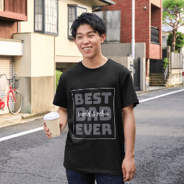 Camiseta Nombre de los niños del Día del Padre Mejor Padre