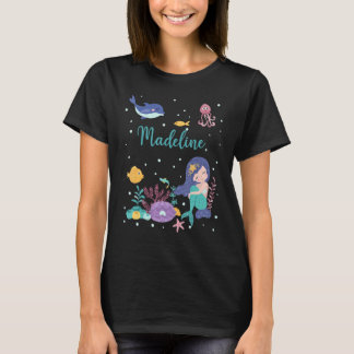 Camiseta Nombre de Madeline Regalo Sirena Personalizada