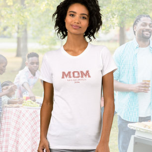 Camiseta Nombre de Mamá Establecido Año Rojo