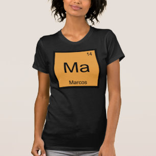 Camiseta Nombre de Marcos Elemento Químico Tabla Periódica