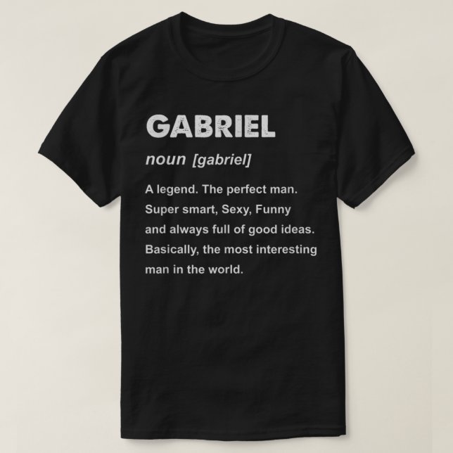 Camiseta Nombre de Mens Gabriel (Diseño del anverso)