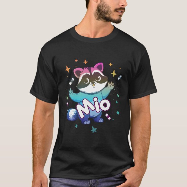 Camiseta Nombre De Mio Con Raccoon (Anverso)