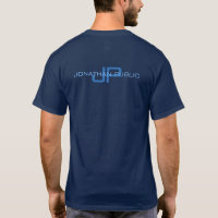 Nombre de monograma de impresión trasera Mens Navy