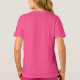 Camiseta Nombre de monograma personalizable Wow Chicas rosa (Reverso)