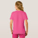 Camiseta Nombre de monograma personalizable Wow Chicas rosa (Reverso completo)
