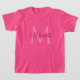 Camiseta Nombre de monograma personalizable Wow Chicas rosa (Laydown)