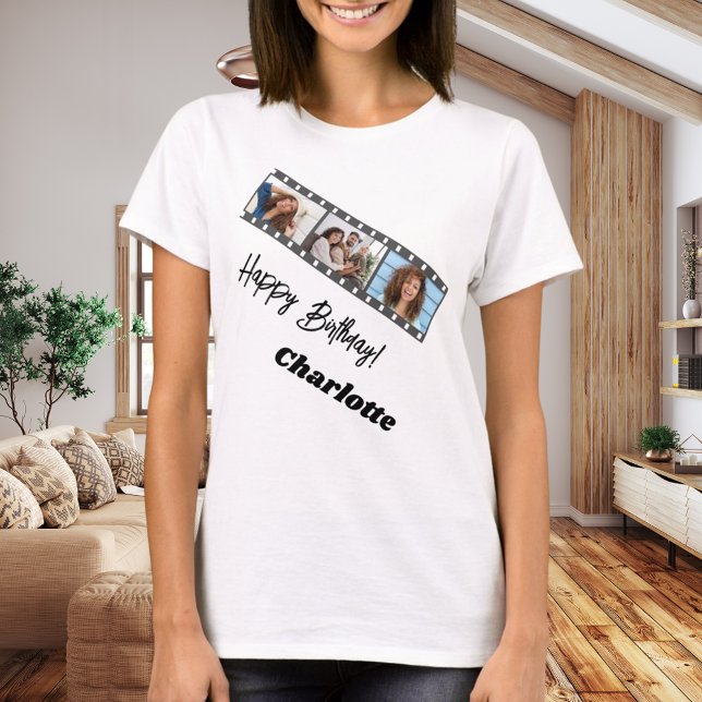 Camiseta Nombre de mujer cumpleaños película de collage de  (Subido por el creador)