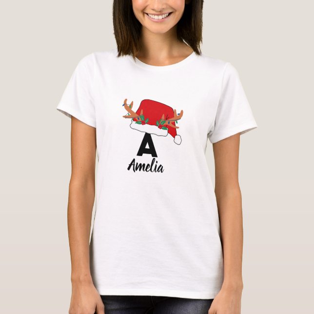 Camiseta Nombre de Navidad Personalizado (Anverso)