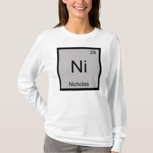 Camiseta Nombre de Nicolás Elemento Químico Tabla Periódica