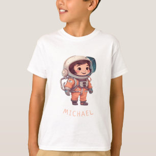 Camiseta Nombre de niños astronautas en planetas del espaci
