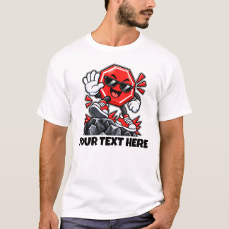 Camiseta Nombre de octágono personalizado y texto personali