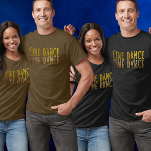 Camiseta Nombre de oro de princesa de baile de línea