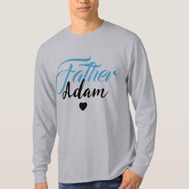 Camiseta Nombre de Padre Personalizado Moderno - Especial P (Anverso)