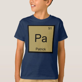 Camiseta Nombre de Patrick Elemento Químico Tabla Periódica