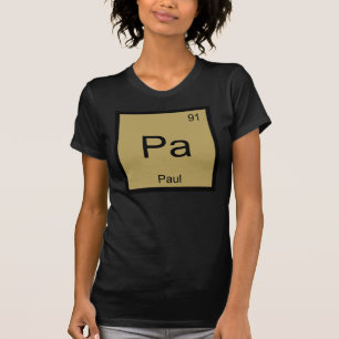 Camiseta Nombre de Paul Elemento Químico Tabla Periódica