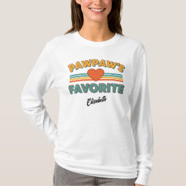 Camiseta Nombre de Pawpaw con letra simple vintage favorita