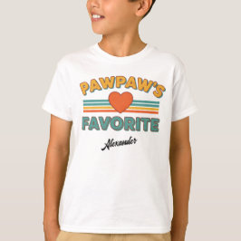 Camiseta Nombre de Pawpaw con letra simple vintage favorita