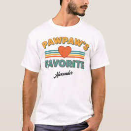Camiseta Nombre de Pawpaw con letra simple vintage favorita