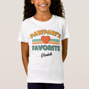 Camiseta Nombre de Pawpaw con letra simple y vintage