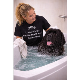 Camiseta Nombre de perro personalizado Ama el agua pero no