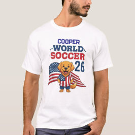 Camiseta Nombre de Perro Personalizado Fanático de Fútbol E
