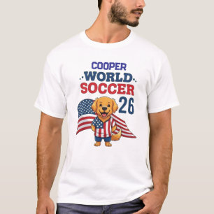 Camiseta Nombre de Perro Personalizado Fanático de Fútbol E