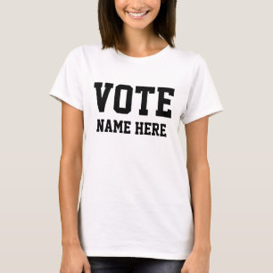 CAMISETA NOMBRE DE PERSONALIZACIÓN DE VOTACIÓN
