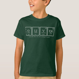 Camiseta Nombre de química de elementos de tabla periódica 