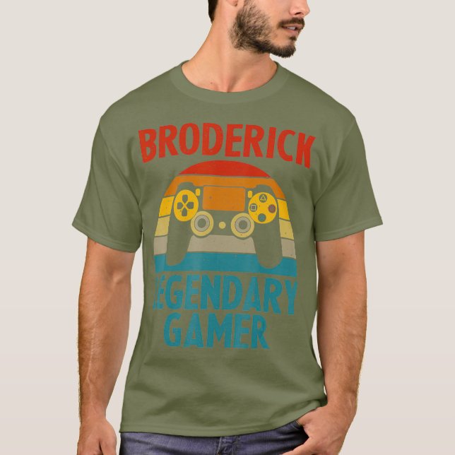 Camiseta Nombre de regalo BRODERICK Juego divertido persona (Anverso)