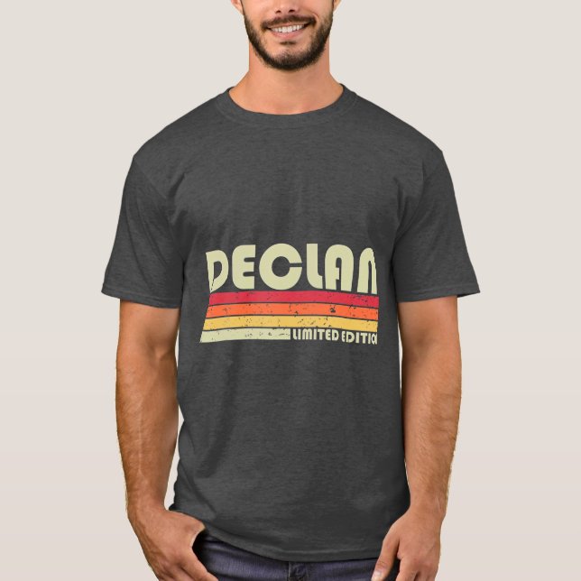 Camiseta Nombre de regalo DECLAN Retro gracioso personaliza (Anverso)
