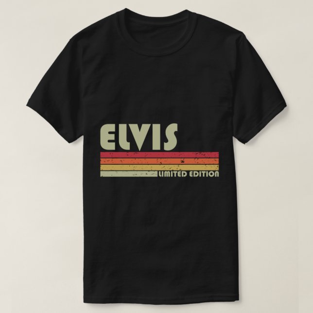 Camiseta Nombre de regalo ELVIS Personalizado Funny Retro V (Diseño del anverso)