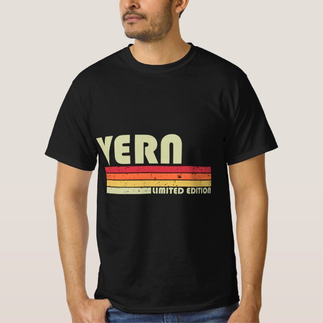 Camiseta Nombre de regalo VERN Personalizado Funny Retro Vi (Anverso)
