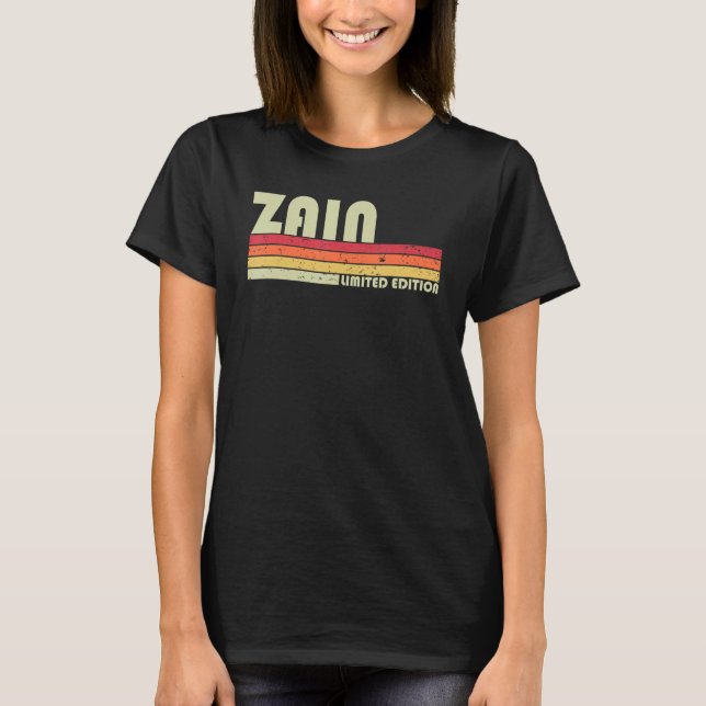 Camiseta Nombre de regalo ZAIN Personalizado Funny Retro Vi (Anverso)